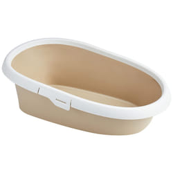 Trixie Paulo Cat Litter Tray with Rim, 58 x 39 x 17 cm, Taupe/Cream