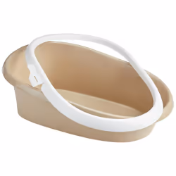 Trixie Paulo Cat Litter Tray with Rim, 58 x 39 x 17 cm, Taupe/Cream