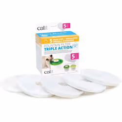 Genuine Catit Fountain Filters for 3 Litre Flower Fountain, Fresh and Clear Fountains Only, Pack of 5