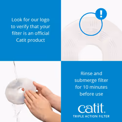Genuine Catit Fountain Filters for 3 Litre Flower Fountain, Fresh and Clear Fountains Only, Pack of 5