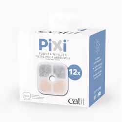 Catit 43723 PIXI Water Fountain Replacement Cartridges 12 Pack, Cotton, White