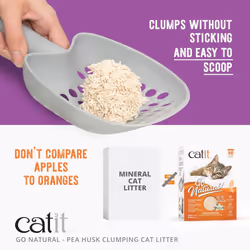 Catit Go Natural! Clumping Pea Pod Cat Litter Lavender Scented 2 x 2.8kg (5.6Kg)