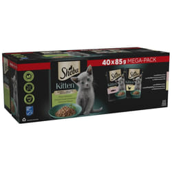 Sheba Sauce Collection Cat Food Pouch for Kitten Mixed Selection in Gravy 40x85g
