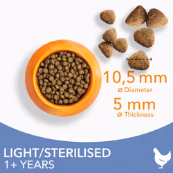 IAMS Light in Fat Complete Dry Cat Food Chicken 10kg - 30% Lower Fat Formula