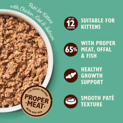 Lily's Kitchen Smooth Pat? with Chicken & Cod for Kittens - Complete Wet Kitten Food 19 x 85g