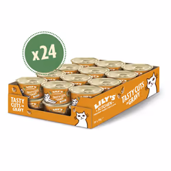 Lily's Kitchen Natural Adult Wet Cat Food Tin Chicken Tasty Cuts in Gravy Grain-Free Recipe 24 x 85g