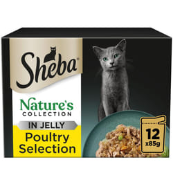SHEBA Natures Collection Cat Pouches Poultry Collection in Jelly, Pack of 4 x (12x85g)