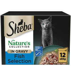 SHEBA Natures Collection Cat Pouches Fish Collection in Gravy 12x85g (pack of 4)