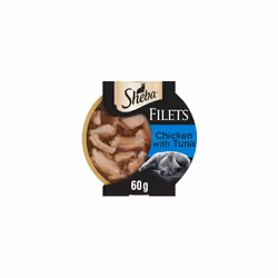 Sheba Fillets Cat Food Tray with Chicken and Tuna (MSC) in Gravy 2x16x60g