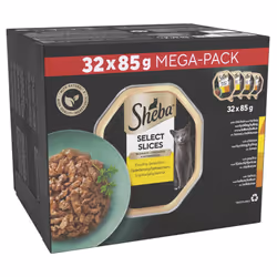 SHEBA Select Slices Cat Trays Poultry Collection in Gravy 32 x 85 g