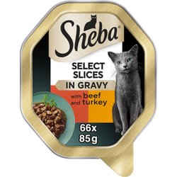 SHEBA Fresh & Fine Cat Pouches with Beef in Gravy, 22 x 85g