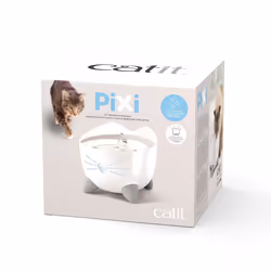 Catit PIXI Cat Water Fountain, Stainless Steel, White, 2.5L