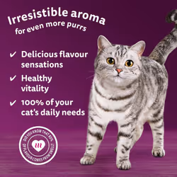 WHISKAS 1+ Cat Pouches Aromatic Poultry in Gravy 4 x 12x85g