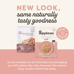 Applaws Natural Wet Cat Food Tuna and Salmon in Jelly Pouch for Adult Cats 16 x 70g Pouches