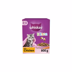 Whiskas Junior Chicken Pack of 5 x 800 g Bags, Kitten Cat Dry Food