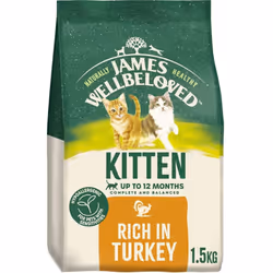 James Wellbeloved Hypoallergenic Dry Cat Food for Kitten Turkey 1.5 kg