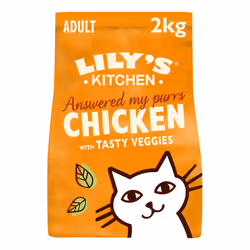 Lily's Kitchen Made with Natural Ingredients Adult Dry Cat Food Bag Chicken with Veggies Grain-Free Recipe 2kg