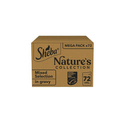 SHEBA Natures Collection Cat Pouches Mixed Selection in Gravy 72x85g pack