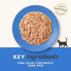 Applaws 100% Natural Adult Wet Cat Food, Tuna Fillet with Crab in Broth 70g Pouch (12 x 70 g Pouches)
