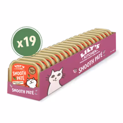 Lily's Kitchen Natural Adult Wet Cat Food Trays - Catch of the Day Salmon & Chicken Smooth Pat? - Complete Grain-Free Recipes (19 Trays x 85g)