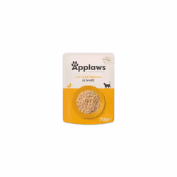 Applaws 100% Natural Adult Wet Cat Food, Chicken in Broth 70g Pouch (12 x 70 g Pouches)