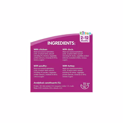 Whiskas 2-12 Months Kitten Pure Delight Wet Cat Food Pouches, Delicious and Tasty Poultry Selection in Jelly, 12 x 85 g