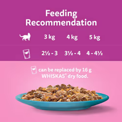 Whiskas Tasty Duo 1+ Ocean Delight in Jelly 48 x 85 g Pouches, Adult Cat Food, Pack of 4 (12 x 85 g)