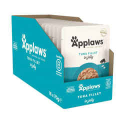 Applaws Natural Wet Cat Food Tuna in Jelly Pouch for Adults Cats 16x 70g Pouches