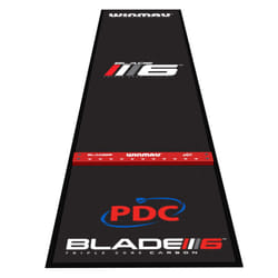 WINMAU Darts Mat - Pro Zone Precision PVC Dart Mat with Raised Integrated Oche Line for Steel Tip - Floor Protection for Dart Board