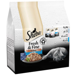 Sheba Cat Wet Food - Fresh and Fine - Cat Pouches Fish in Gravy - 3 x 15 x 50 g