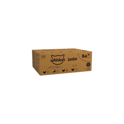 whiskas Junior Poultry Selection in Jelly 84 Pouches, Wet Kitten and Cat Food, Selection of Chicken, Duck, Poultry and Turkey, Megapack (84 x 85 g)