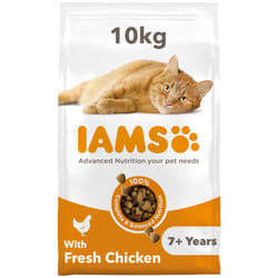 IAMS Complete Dry Cat Food for Senior 7+ Cats with Chicken 10 kg