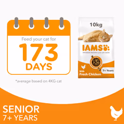 IAMS Complete Dry Cat Food for Senior 7+ Cats with Chicken 10 kg