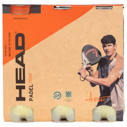 HEAD Tripack Of 3 Tubes Of 3 Padel Balls, Yellow