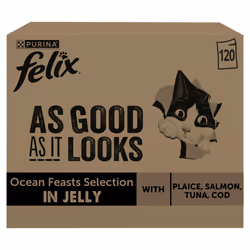 FELIX As Good As it Looks Ocean Feasts Wet Cat Food 120x85g