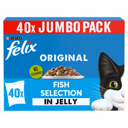 FELIX ORIGINAL Fish Favourites in Jelly Wet Cat Food 40x85g