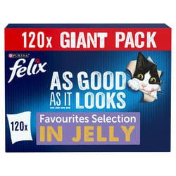 FELIX As Good As it Looks Favourites Selection in Jelly Wet Cat Food 120x85g