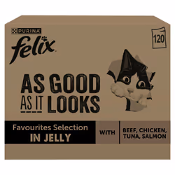 FELIX As Good As it Looks Favourites Selection in Jelly Wet Cat Food 120x85g