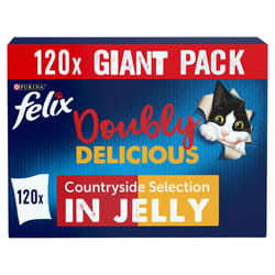 FELIX Doubly Delicious Countryside Selection in Jelly Wet Cat Food 120x85g