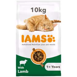 IAMS Complete Dry Cat Food for Adult 1+ Cats with Lamb 10 kg