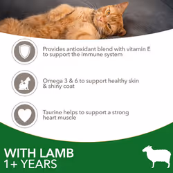 IAMS Complete Dry Cat Food for Adult 1+ Cats with Lamb 10 kg