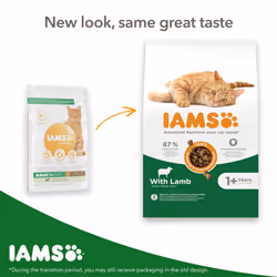 IAMS Complete Dry Cat Food for Adult 1+ Cats with Lamb 3 kg