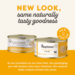 Applaws 100% Natural Wet Cat Food, Chicken Breast in Broth 70 g Tin?, 24 x 70 g Tins