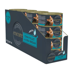 Encore 100% Natural Wet Cat Food, Tuna with Seabream in 70g Tins (Pack of 16)