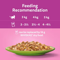 whiskas 1 plus Adult Mixed Selection in Jelly 84 Pouches, Adult Wet Cat Food, Megapack (84 x 85 g)