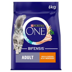 Purina ONE Adult Dry Cat Food Rich in Chicken 6kg, Packaging may vary