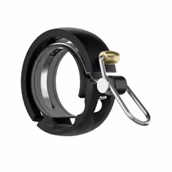 Knog Oi Luxe Bike Bicycle Bell Handlebar Safety Alarm Horn Ring 23.8-31.8mm, Black, Large