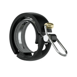 Knog Oi Luxe Bike Bicycle Bell Handlebar Safety Alarm Horn Ring 23.8-31.8mm, Black, Large