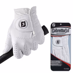 FootJoy CabrettaSof Golf Glove, White, S