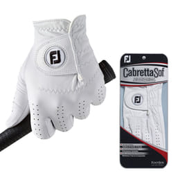 Footjoy CabrettaSof Golf Glove, White, M-L